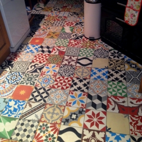 Encaustic Tiles Patchwork Kitchen