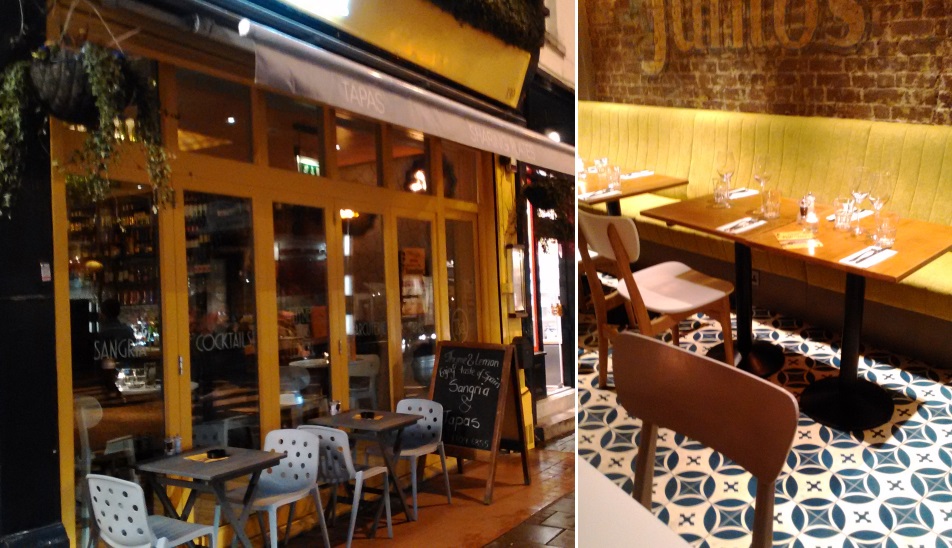 Encaustic Tiles in restaurant and bar London UK