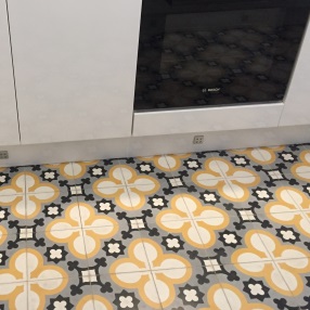 Encaustic Tiles on kitchen floor