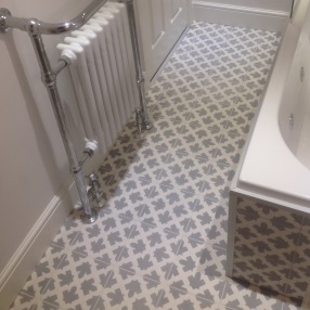 Encaustic tiles in bathroom