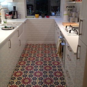 Encaustic tiles in Kitchen London UK
