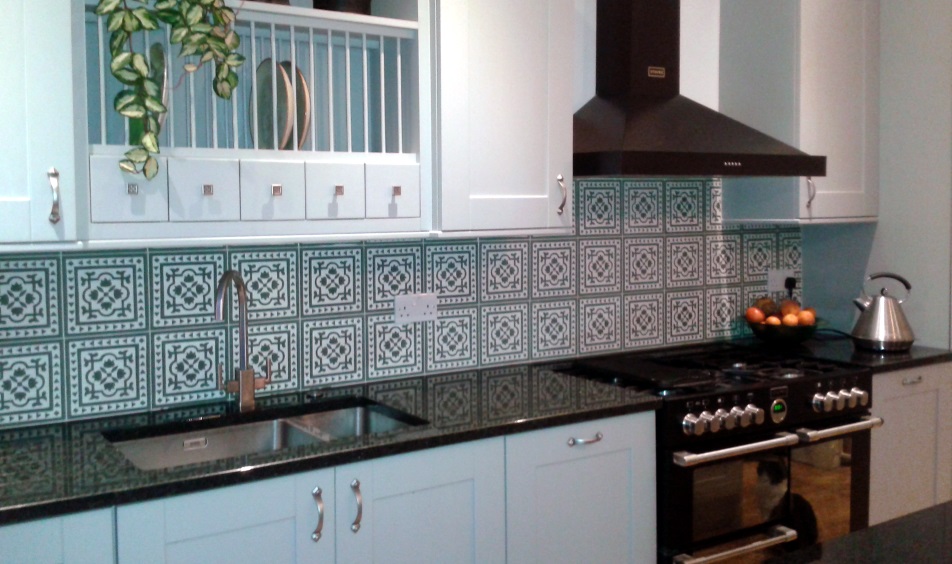 Moroccan Tiles on kitchen wall