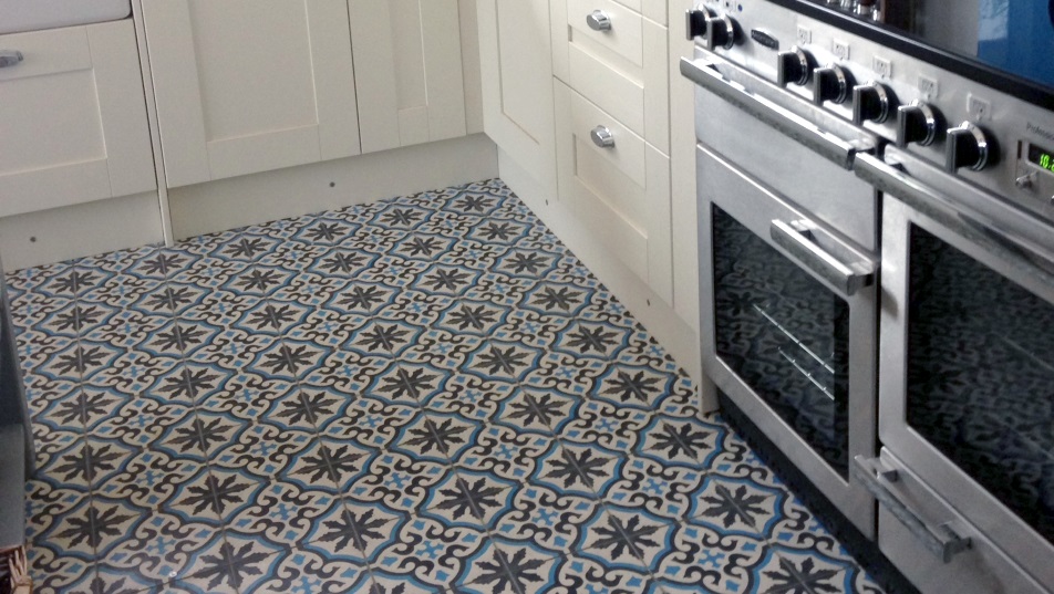 Moroccan Tiles on kitchen floor UK